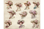 Victorian Lady Portrait Clipart PNG, an Illustration by Memories By Lea (Thumbnail 9 of 9)