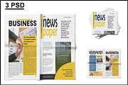 Newspaper Mockup, an Advertising Mockup by mockupbuys (Thumbnail 1 of 8)