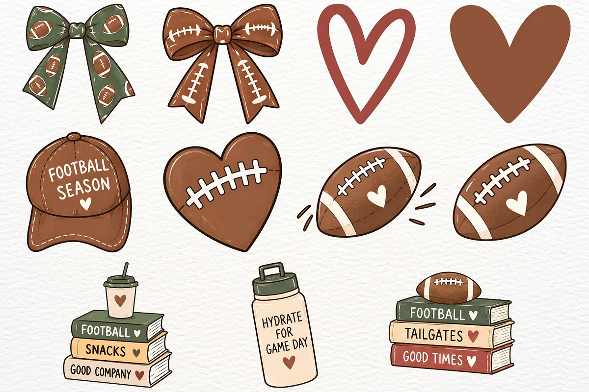 Football Season Clipart Silly Goose, a Sport Illustration by SugarCloudStudioArt (Photo 6 of 6)