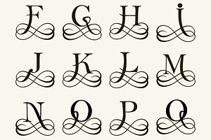 26 Filigree Letters For Monograms