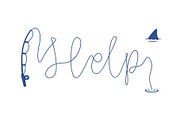 Gone Fishing - a fishing font!!!, a Font by Little Type Factory (Thumbnail 9 of 16)
