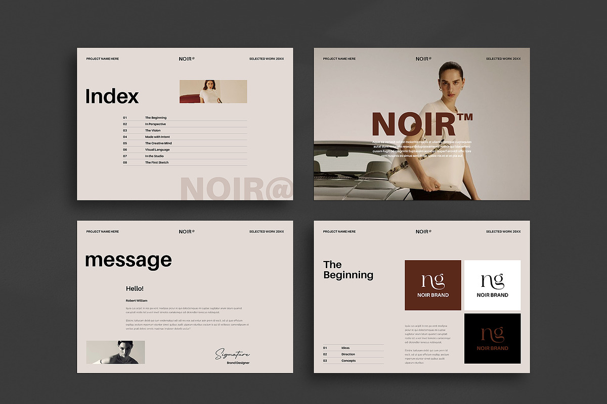NOIR | Portfolio Brochure Template, a Brochure Template by TemplateFolio-Shop (Photo 5 of 12)