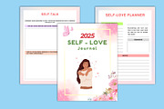 2025 Self-Love Journal Canva, a Stationery Template by Designmela01 (Thumbnail 2 of 6)