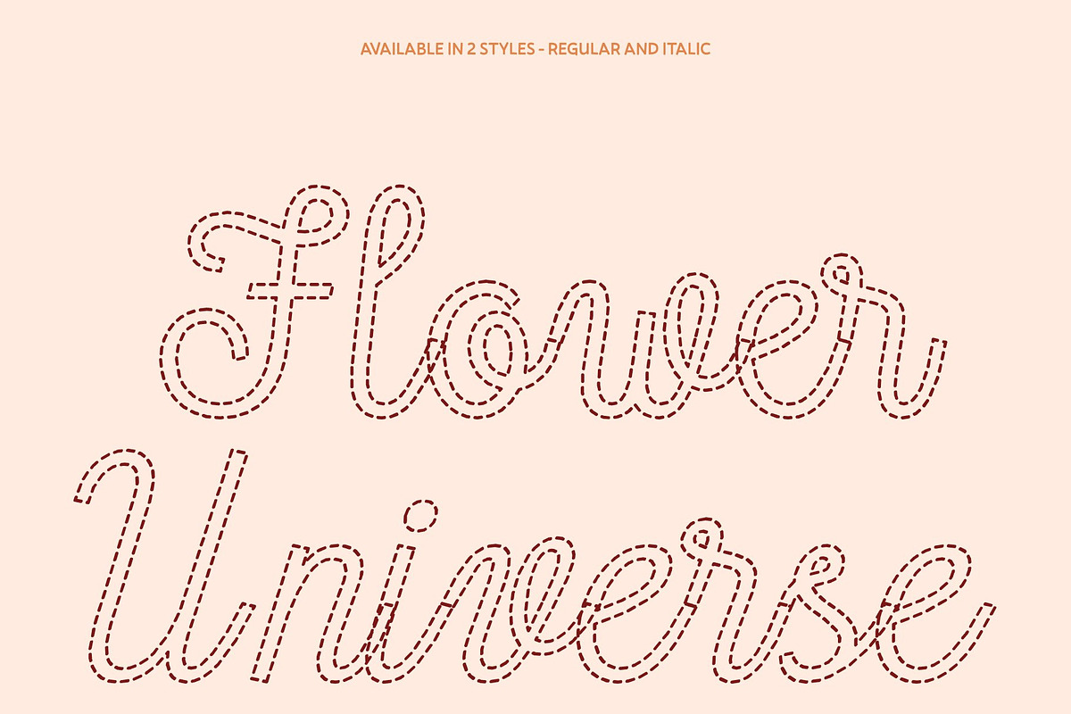 CS Blossom Dashed, a Script Font by Craft Supply Co. (Photo 3 of 8)