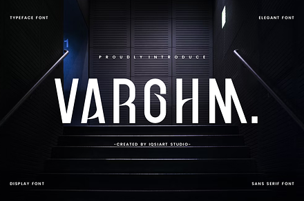Varohm - Modern Sans Font, a Sans Serif Font by Iqsiart Studio