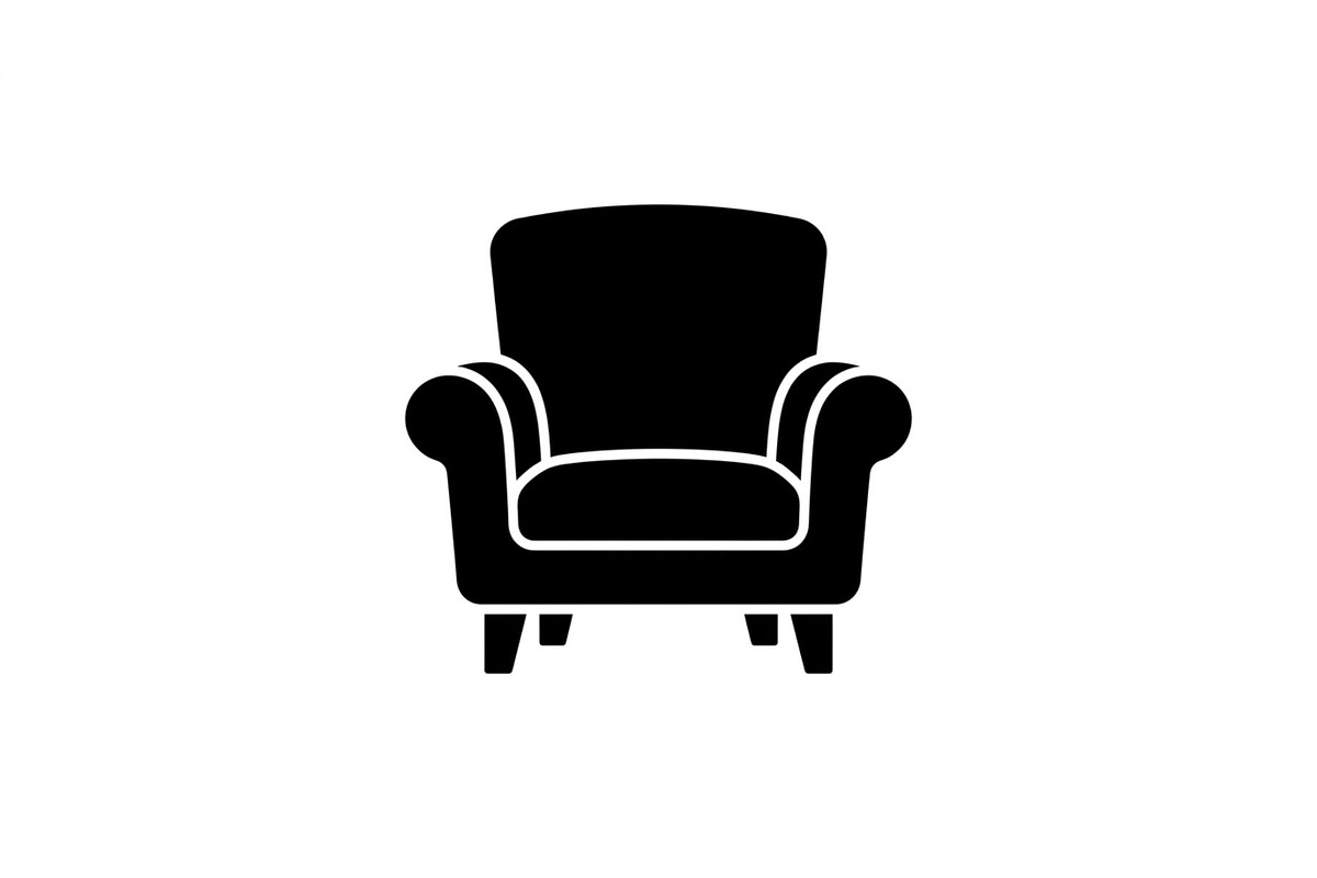 Plush Reading Chair Silhouettes, an Object Graphic by Designs_River (Photo 3 of 3)
