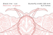 Butterfly Laser Cut Glowforge xTool, an Animal Illustration by Bubert Art (Thumbnail 3 of 9)
