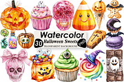 Halloween Sweets Clipart, an Illustration by Black Bird Studio (Thumbnail 1 of 6)