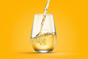 Golden liquid pouring into a glass, a Food & Drink Photo by MistyDay