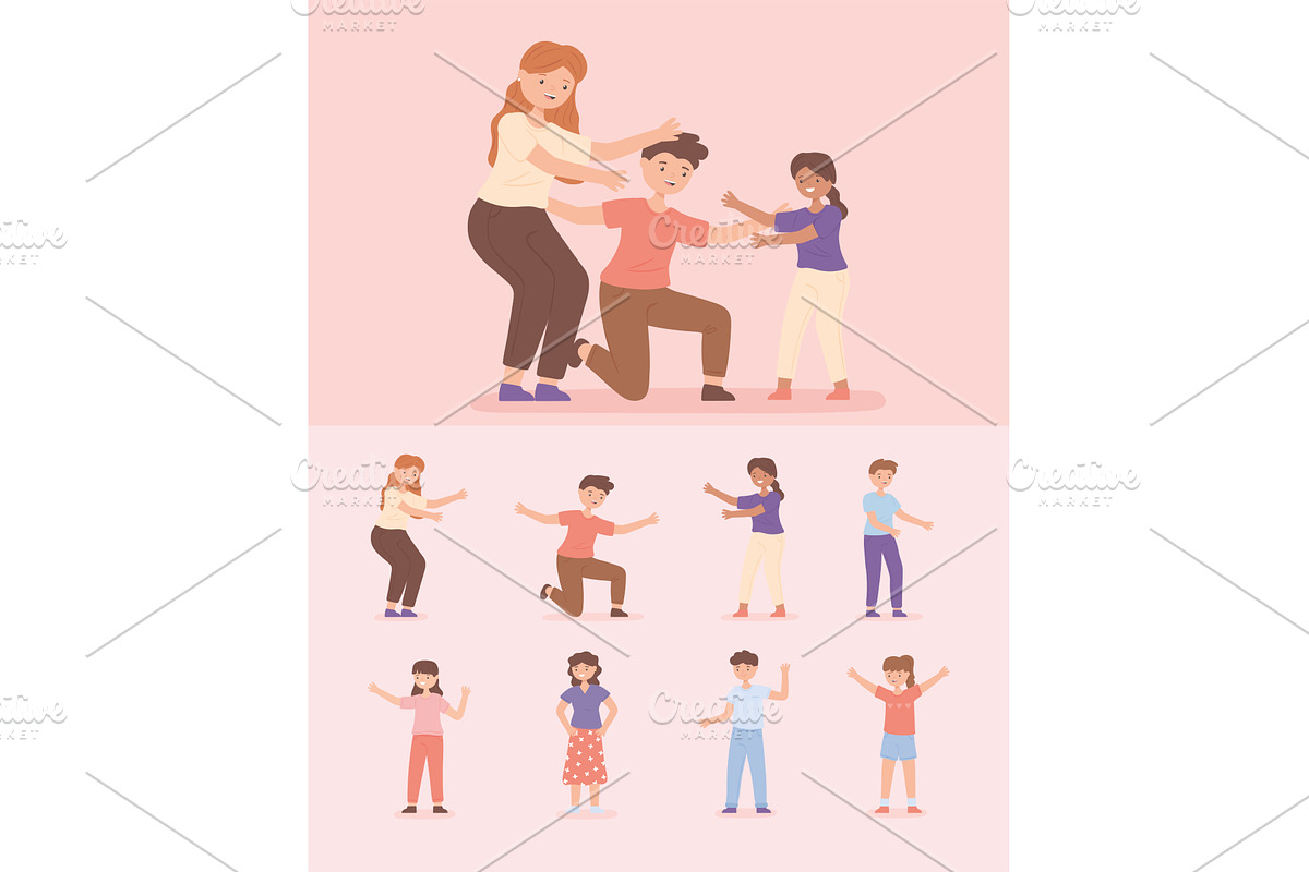 set of happy people, a Person Illustration by studiogstock