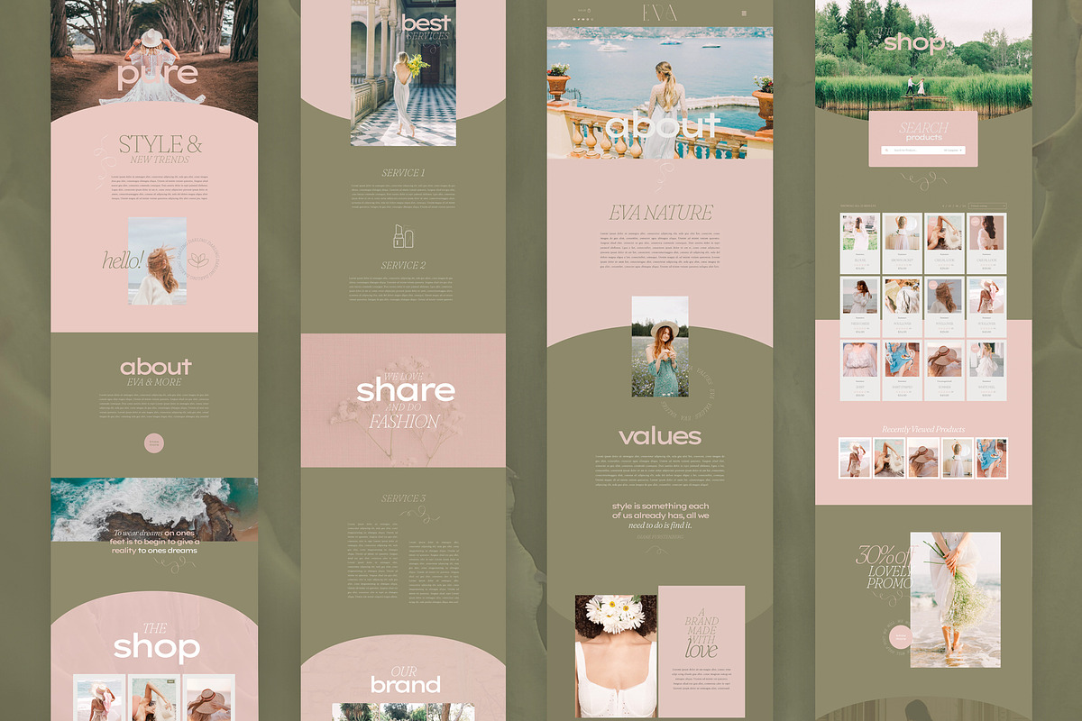 EVA Fashion Elementor Template Kit, an UI Kit Template by Touringxx Creative Studio (Photo 2 of 6)