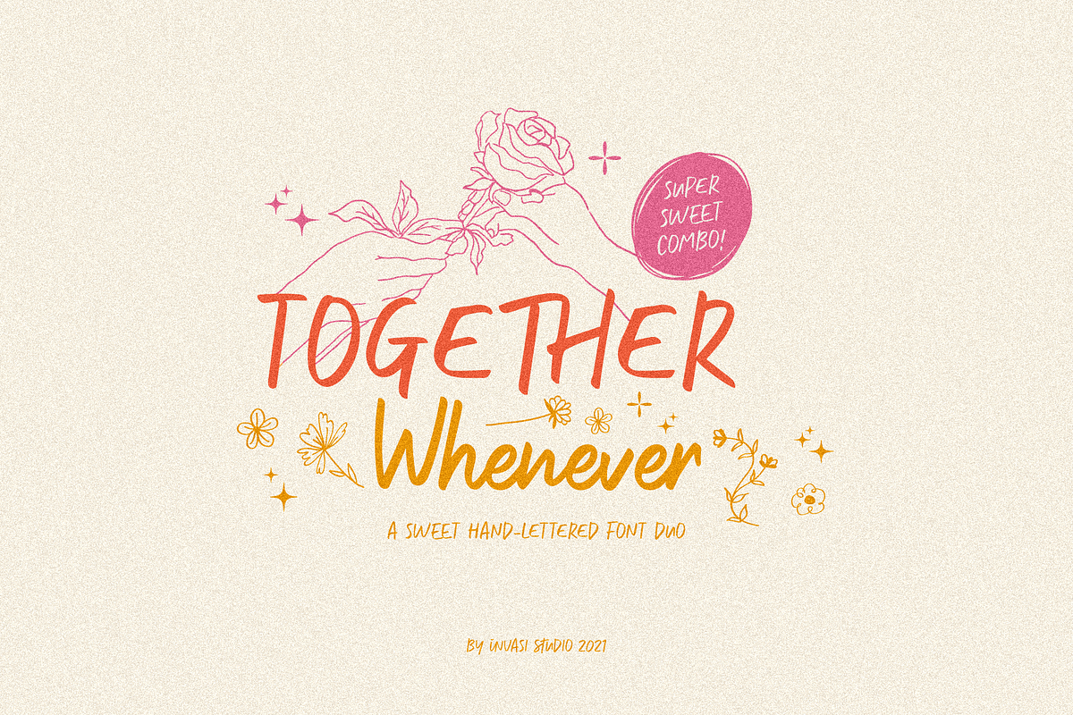 Together Whenever Font Duo, a Script Font by Invasi Studio (Photo 1 of 11)