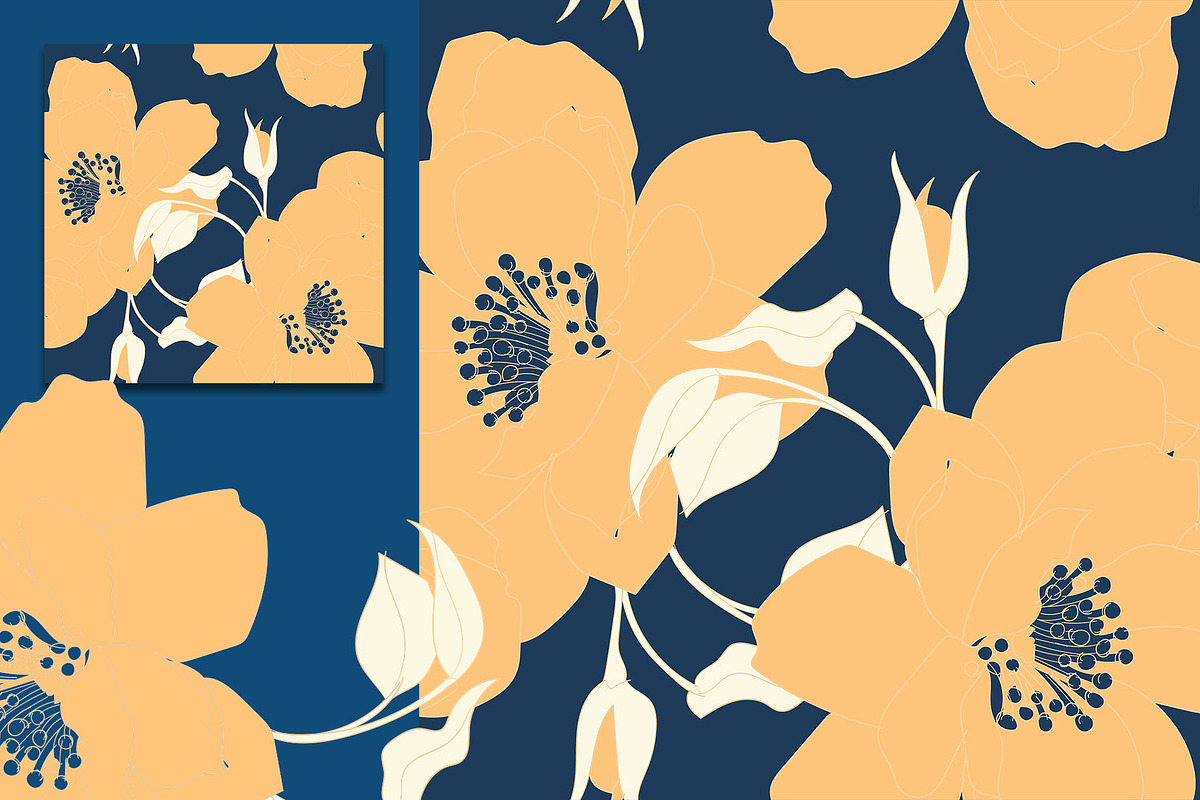 20EPS/jpg seamless floral pattern, a Pattern Graphic by Theraphosath (Photo 4 of 11)