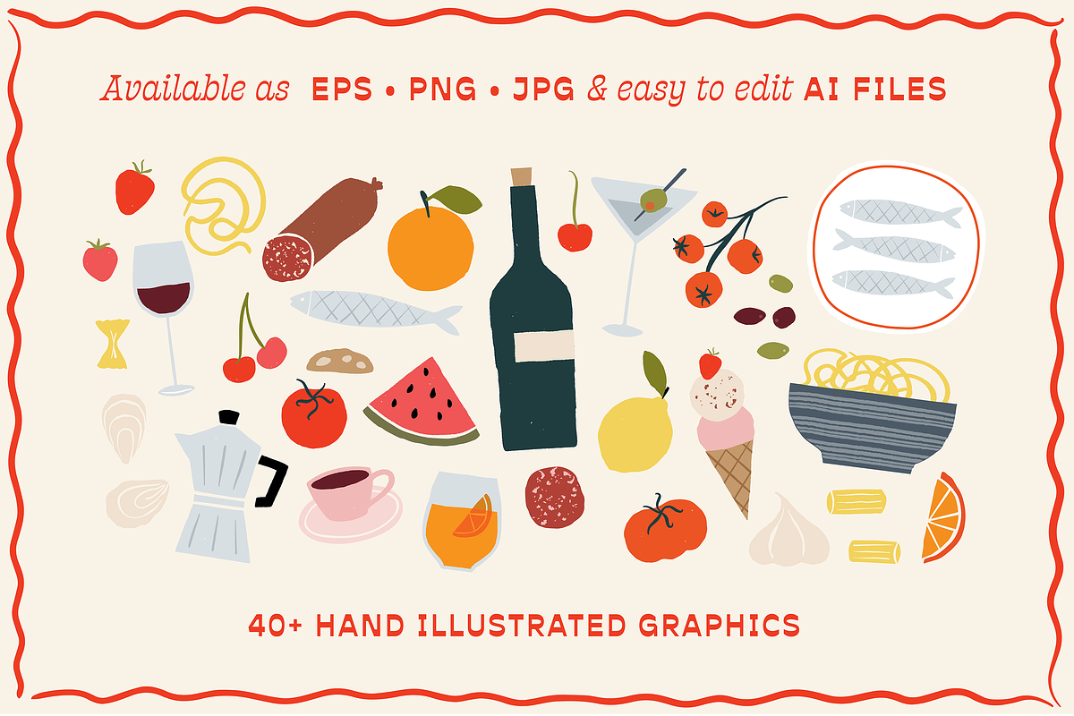 Italian Food Illustrations, a Food Illustration by Gross Illustrations (Photo 3 of 6)