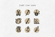 Craft line icons, an Outline Icon by Lyolya Profitrolya (Thumbnail 1 of 2)