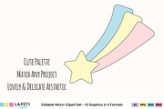 Cute Pastel Unicorn Clipart, an Animal Illustration by Lapeticrafter (Thumbnail 4 of 8)