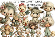 Cute Farm Clipart Bundle, an Illustration by Daily.Designs (Thumbnail 1 of 6)