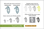 Food 10-pack icon bundle, an Outline Icon by Picture Window (Thumbnail 2 of 12)