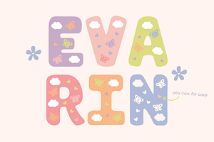 Evarin - Cute Decorative Font