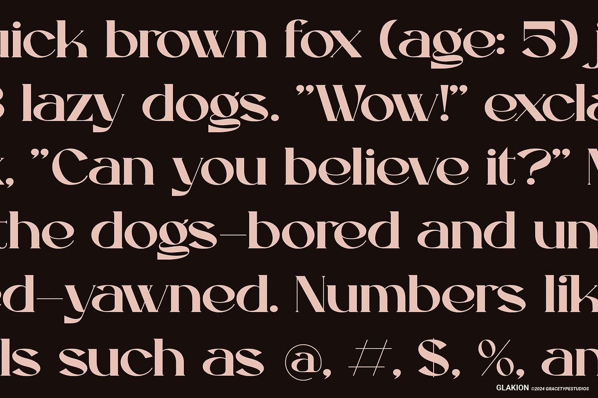 Glakion | Modern Display Serif, a Serif Font by gracetype_studio (Photo 8 of 14)