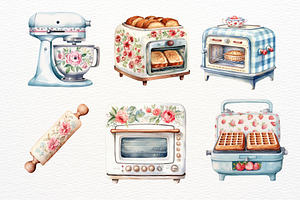 Kitchen Set Watercolor Sublimation