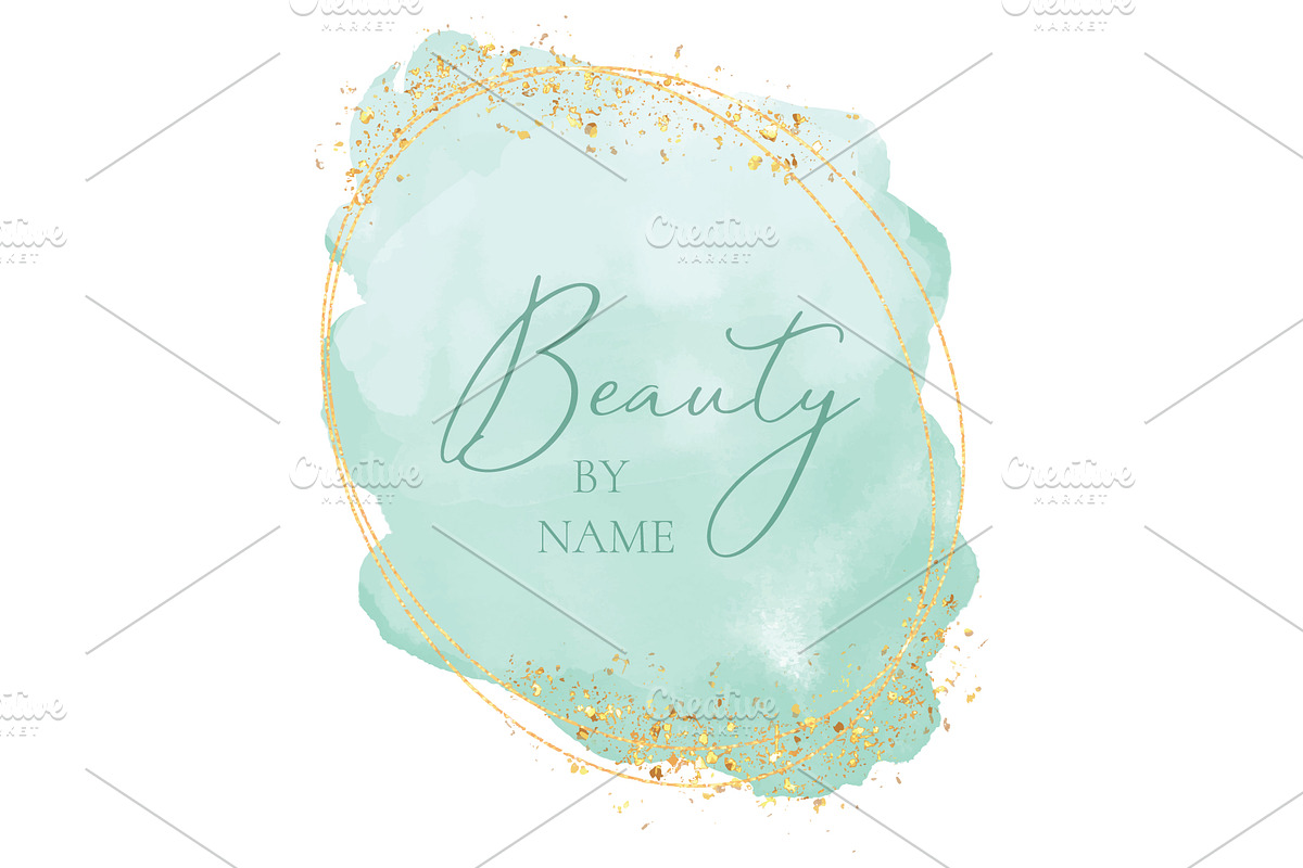 beauty themed watercolour logo, a Branding & Logo Template by Amazing crafter