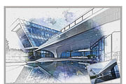 Architecture Drawing Art Ps Action, a Brushes & More by Studio Retouch (Thumbnail 11 of 11)