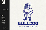Savage Bulldog Cowboy, an Animal Illustration by shaondesigns (Thumbnail 1 of 4)