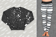 Black&White patterns + ink elements, a Pattern Graphic by Bosotochka♥Art (Thumbnail 6 of 9)