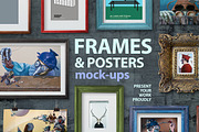 Frames and poster mock-ups, a Print Template by All Design Store (Thumbnail 1 of 2)