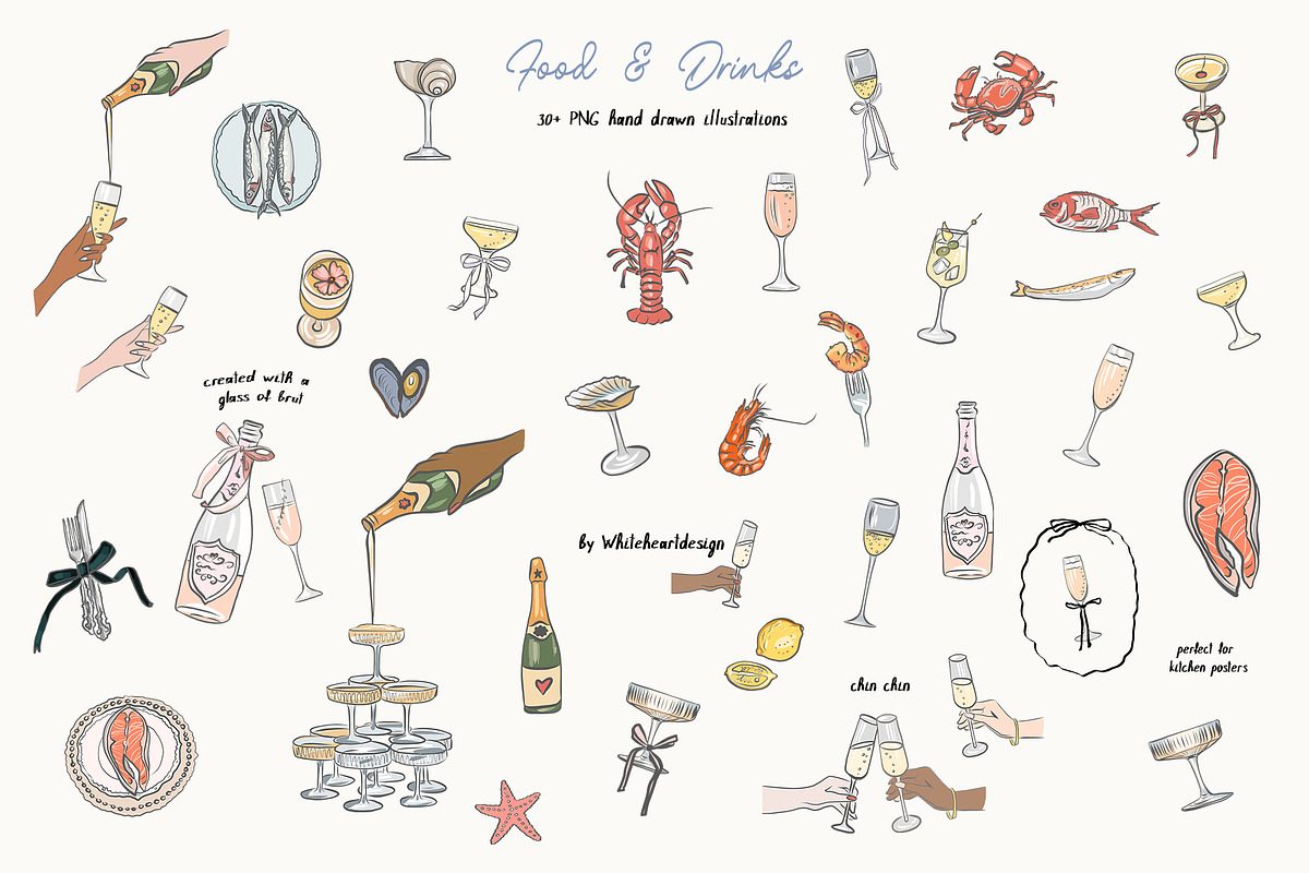 Hand Drawn Wedding Illustrations 300, an Object Graphic by whiteheartdesign (Photo 2 of 24)