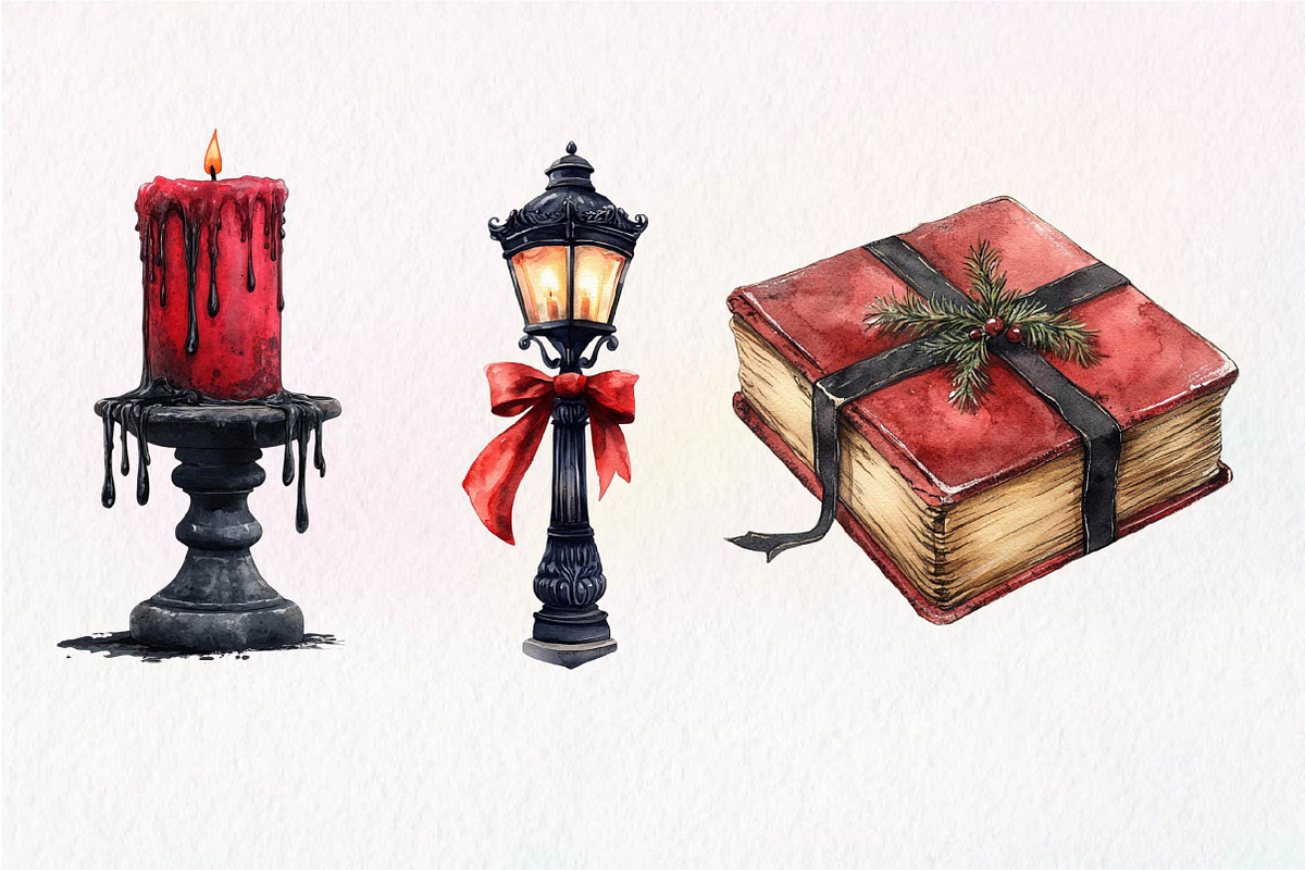 Victorian Christmas Clipart, an Illustration by Dream Creation (Photo 7 of 7)
