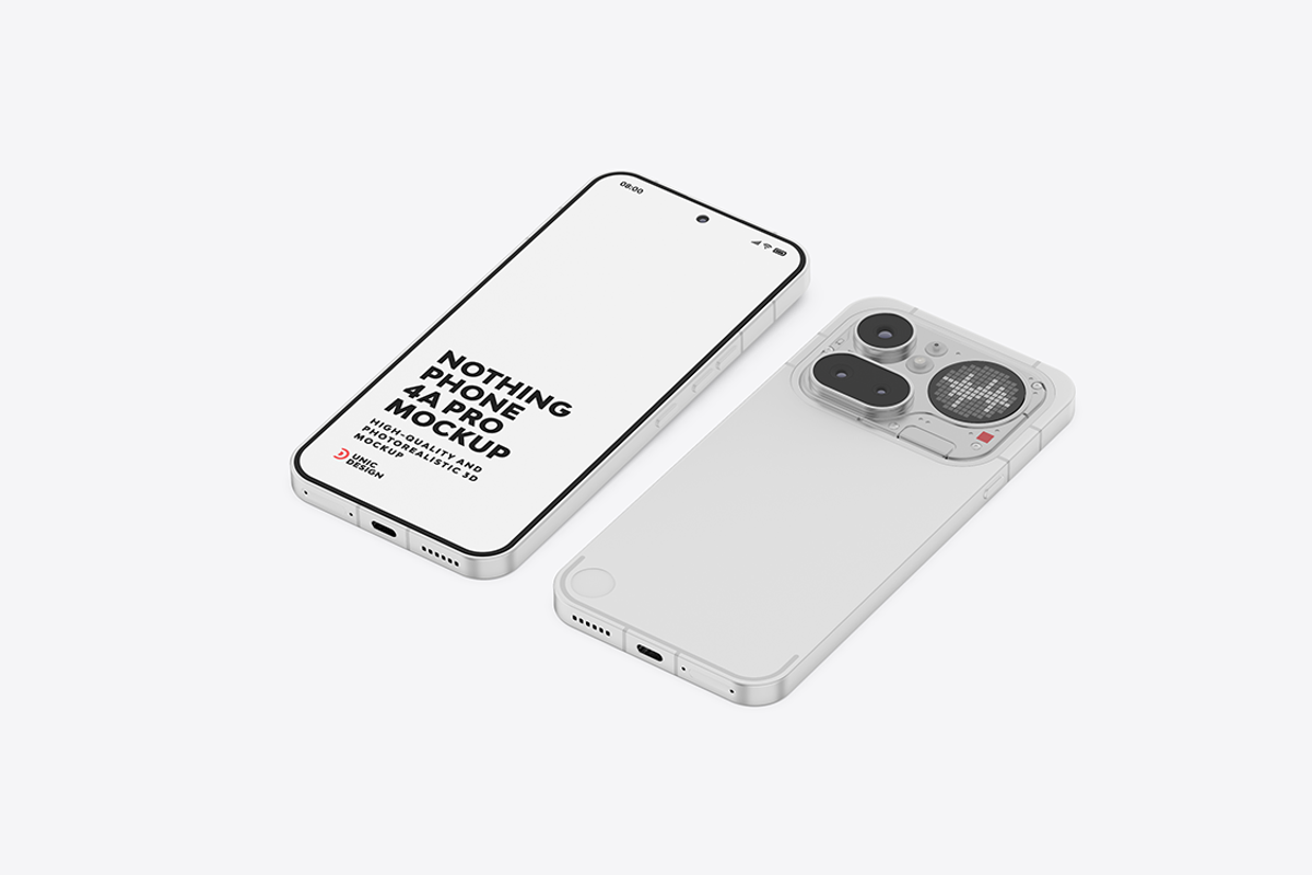 Nothing 4a Pro Phone Mockup, an Android Mockup by UnicDesign (Photo 7 of 8)