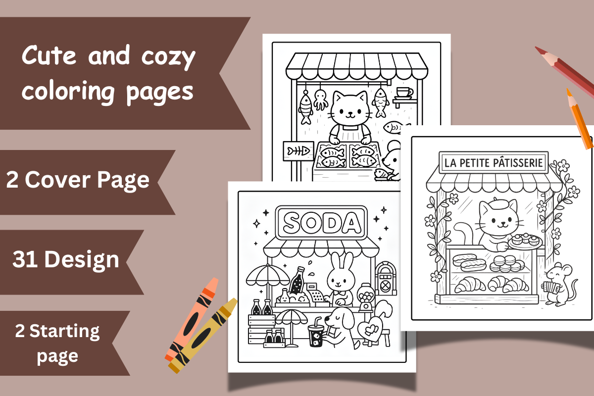 Food Corners Coloring pages – 31 PNG, an Animal Illustration by Smillyy Threads (Photo 2 of 9)