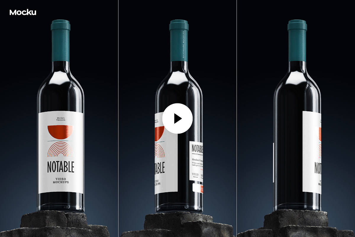 Notable - Bordeaux Wine Video Mockup, a Packaging Mockup by Mocku (Photo 1 of 14)