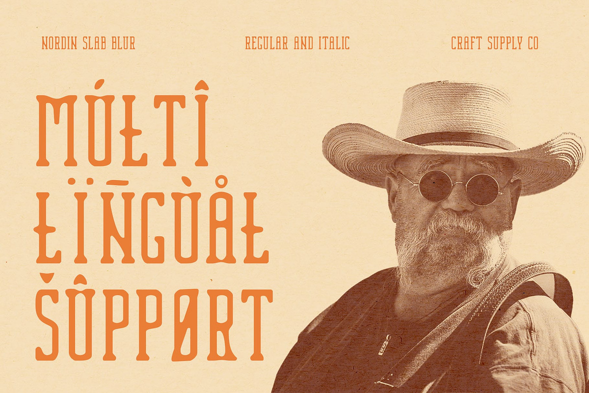Nordin Slab Blur, a Slab Serif Font by Craft Supply Co. (Photo 5 of 8)