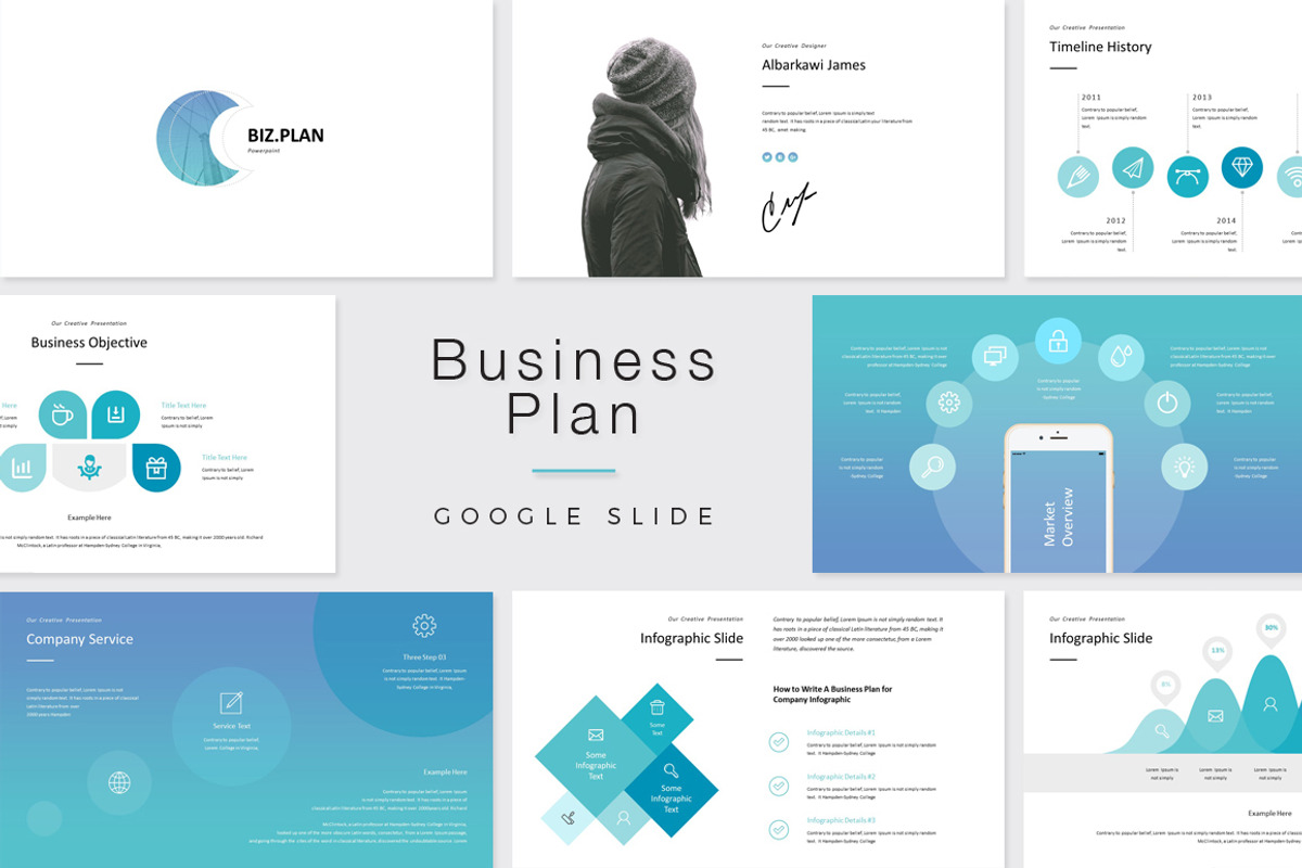 Google Slide Business Plan, a Presentation Template by WhiteGraphic (Photo 1 of 38)