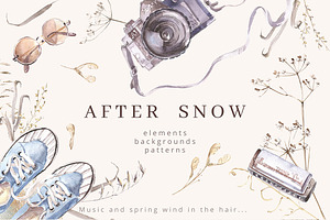 After Snow. Watercolor set.