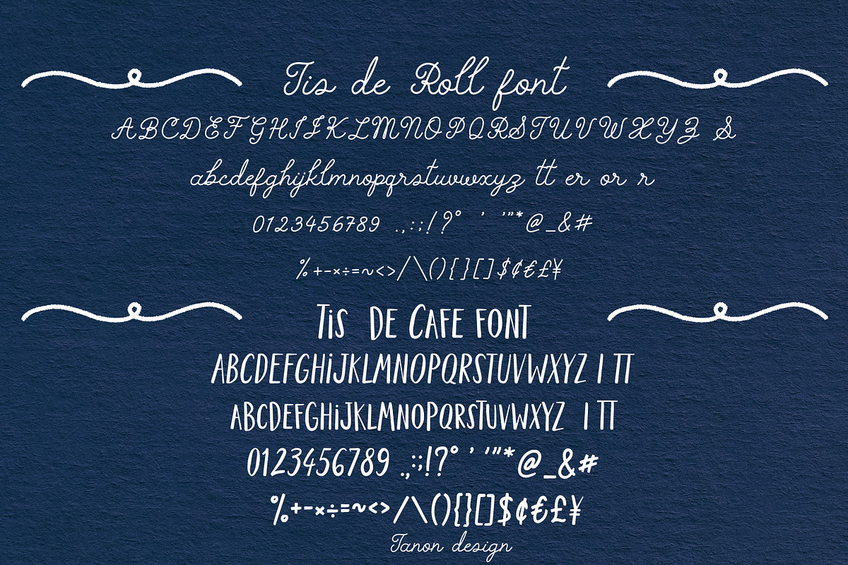 Tis de Roll Vintage duo fonts, a Handwritten Font by Tanondesign (Photo 8 of 8)