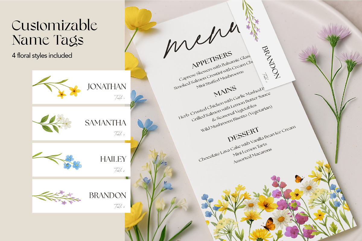 Wildflower Wedding Templates preview 8