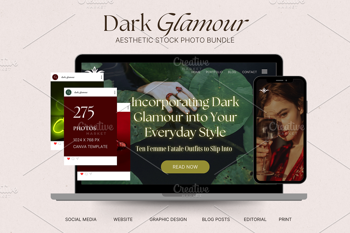 Dark Glamour Stock Photo Bundle, a Beauty & Fashion Photo by The Flossy Finch (Photo 10 of 12)