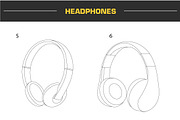 10 Headphones Illustrations, an Object Illustration by Cartoon Lab (Thumbnail 4 of 6)