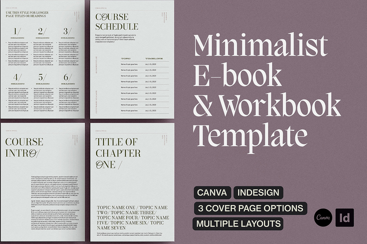AZUREA minimalist ebook/workbook, a Print Template by Slate Studio (Photo 5 of 5)
