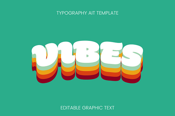 Stacked Retro Chunky Text Effect preview 4