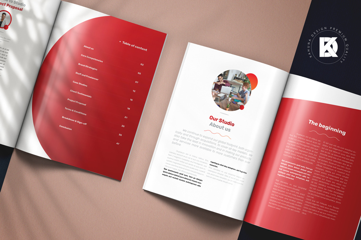 Red Project Proposal / Brochure, a Brochure Template by Kahuna Design (Photo 2 of 12)