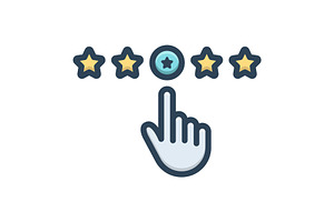Rate achievement color icon, a Duotone Icon by Creative priyanka