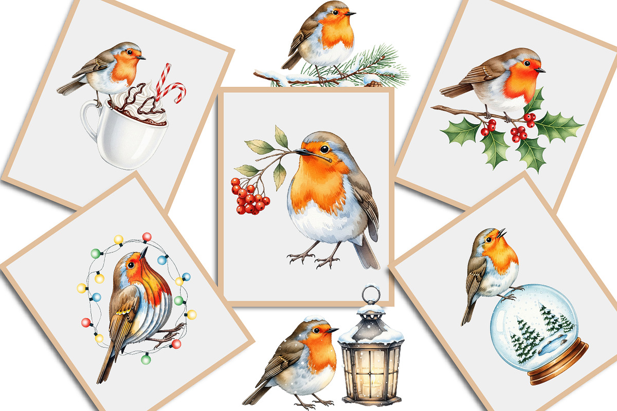 Christmas Robin Bird PNG Clipart, an Illustration by Creative Art (Photo 8 of 10)