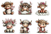 Easter Highland Cow Clipart, an Illustration by Dream Creation (Thumbnail 5 of 8)