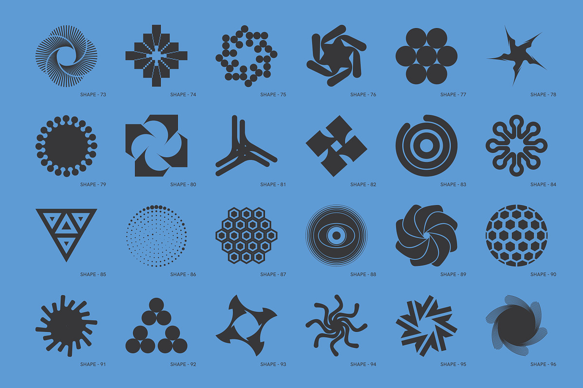 120 Abstract Geometric Shapes. Part2, a Graphic by Vanzyst