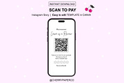 QR Code, Scan To Pay Sign Template, a Social Media Template by Cherry Paper Co (Thumbnail 6 of 6)